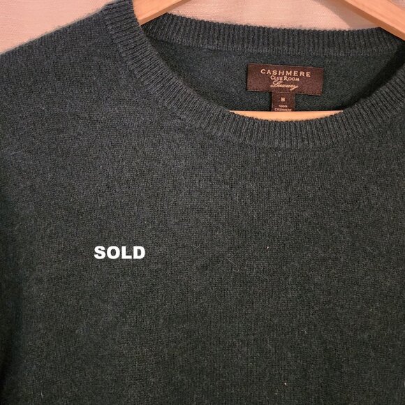 Club Room Other - Men’s 100% Cashmere Sweater by Club Room Lux Size Medium Pine Forest Dark Green